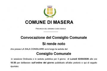 Convocazione Consiglio Comunale