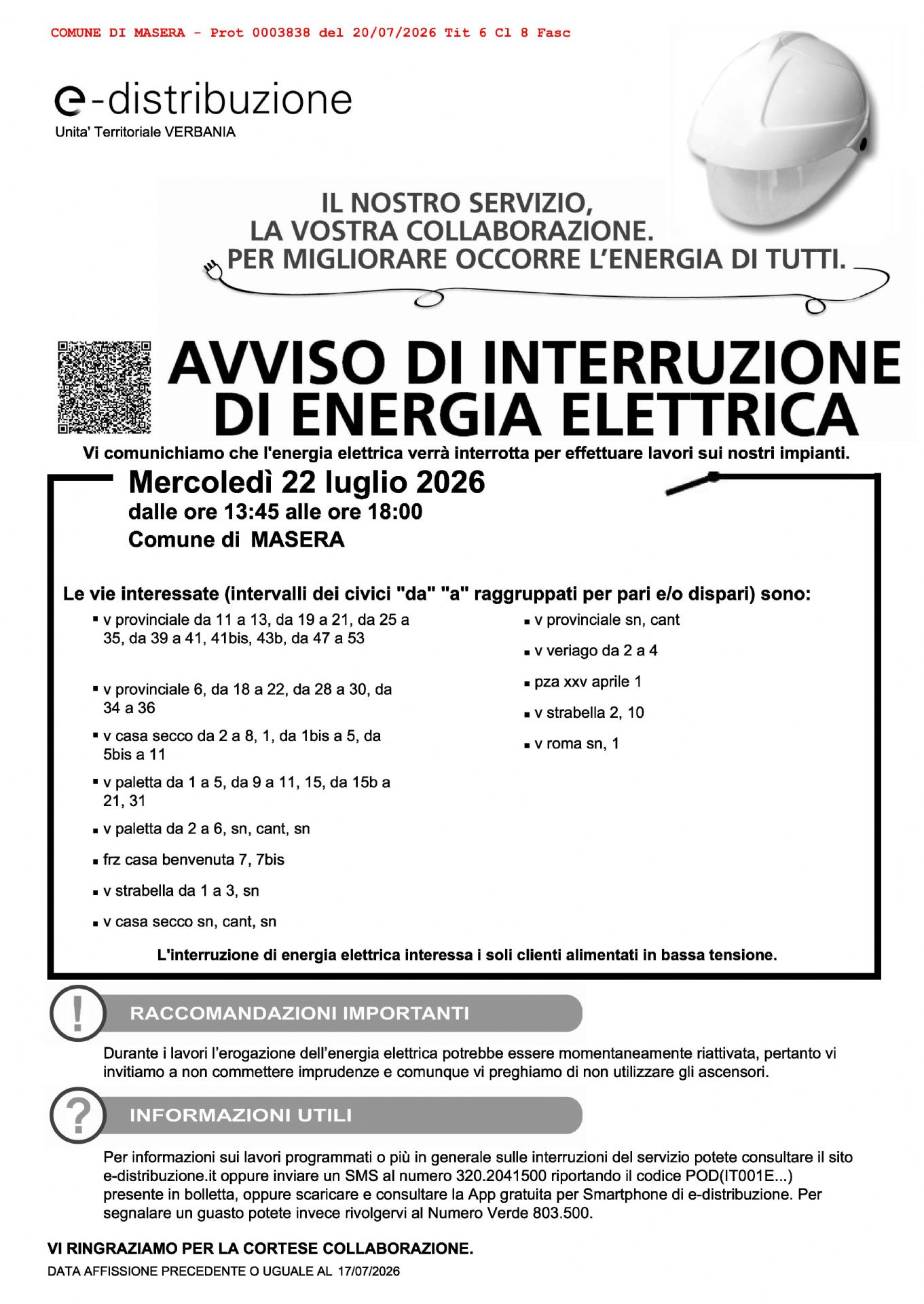 Comunicazione di E-distribuzione